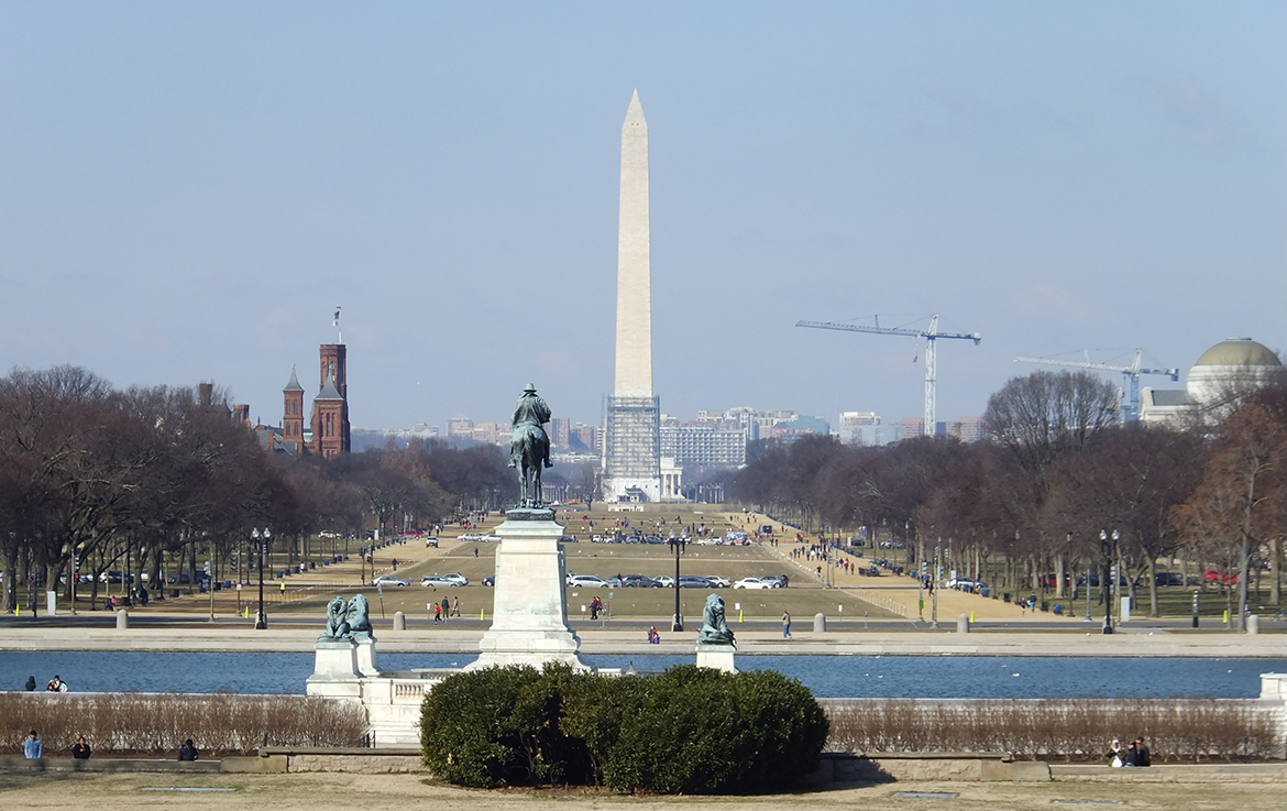Vue sur le Washington Monument depuis le Capitole
